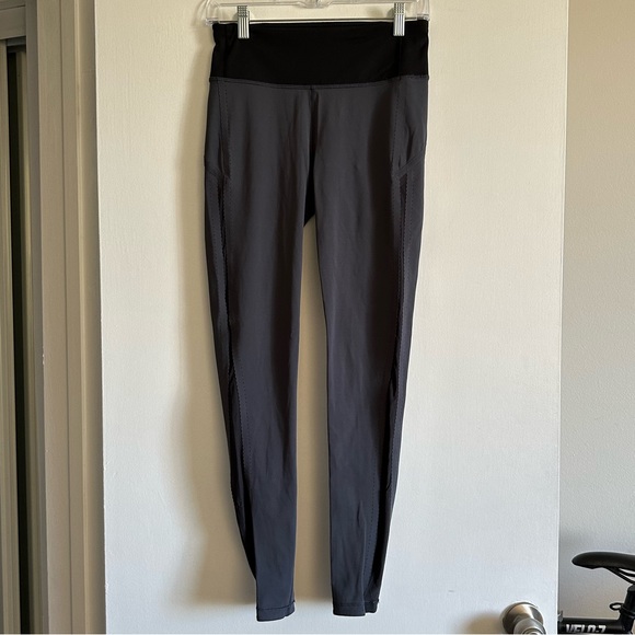 Lululemon Athletica Blue Tied/Black Gray Smooth Stride Tight Leggings size 6 - Picture 10 of 16